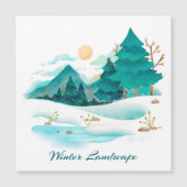 Winterlandschaft Magnetkarte (Vorderseite)