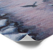 Winterlandschaft Malerei 9 Adler Cheakamus Fluss Poster (Ecke)