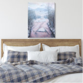 Winterlandschaft Malerei 9 Adler Fluss Print Leinwanddruck (Insitu (Schlafzimmer))