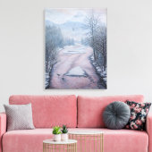 Winterlandschaft Malerei 9 Adler Fluss Print Leinwanddruck (Insitu (Wohnzimmer))
