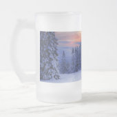 Winterlandschaft Mattglas Bierglas (Links)