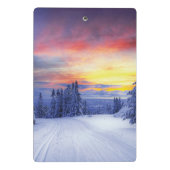 Winterlandschaft Mini Klemmbrett (Rückseite)