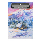 Winterlandschaft Mini Klemmbrett (Vorderseite)