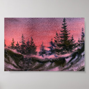 Winterlandschaft Mini-Poster Poster