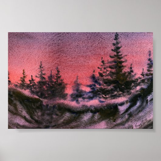 Winterlandschaft Mini-Poster Poster (Vorne)