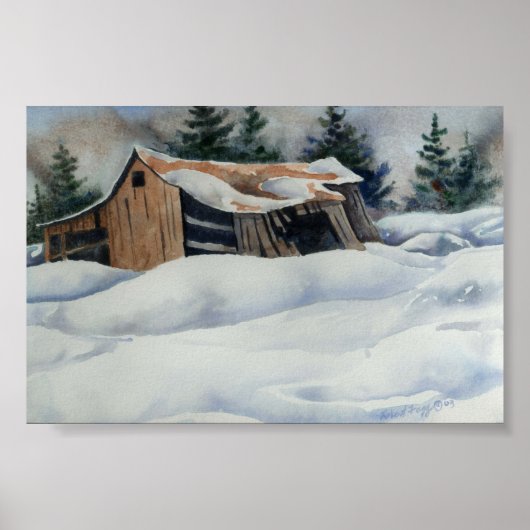 Winterlandschaft Mini-Poster Poster (Vorne)