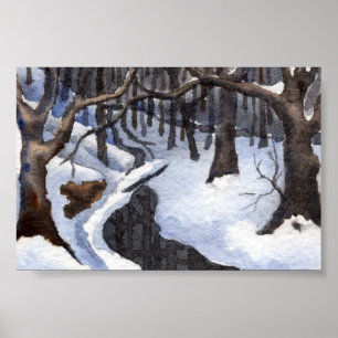 Winterlandschaft Mini-Poster Poster