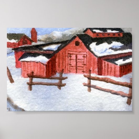 Winterlandschaft Mini-Poster Poster (Vorne)