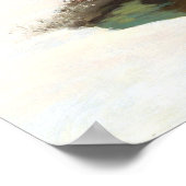 Winterlandschaft mit aufsteigendem Mond, Fine Art Poster (Ecke)