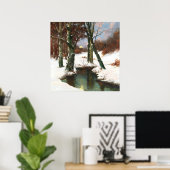 Winterlandschaft mit aufsteigendem Mond, Fine Art Poster (Heimbüro)