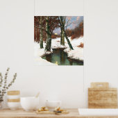 Winterlandschaft mit aufsteigendem Mond, Fine Art Poster (Küche)
