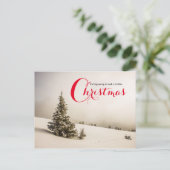 Winterlandschaft mit Baum - Postkarte (Stehend Vorderseite)