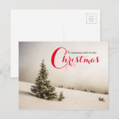 Winterlandschaft mit Baum - Postkarte (Vorne/Hinten)