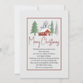 Winterlandschaft mit Bäumen und Schnee Weihnachten (Vorderseite)