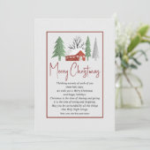 Winterlandschaft mit Bäumen und Schnee Weihnachten (Stehend Vorderseite)