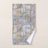 Winterlandschaft mit Birkenwald im Schnee Badhandtuch Set (Handtuch)