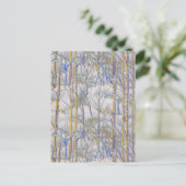 Winterlandschaft mit Birkenwald im Schnee Postkarte (Stehend Vorderseite)