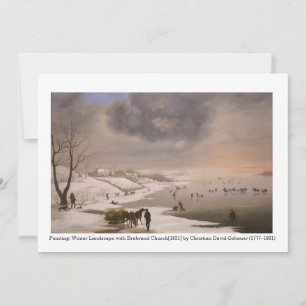 Winterlandschaft mit Brabrand Church[1831] Einladung