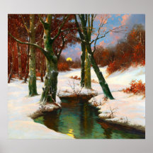 Winterlandschaft mit dem aufsteigenden Mond Adolf