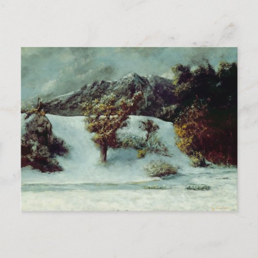 Winterlandschaft mit den Dents du Midi, 1876 Postkarte (Vorderseite)