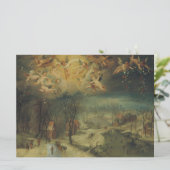 Winterlandschaft mit Dörfern Ansammlung Holz Karte (Stehend Vorderseite)