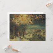 Winterlandschaft mit Dörfern Ansammlung Holz Karte (Vorderseite/Rückseite Beispiel)