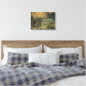 Winterlandschaft mit Dörfern Ansammlung Holz Leinwanddruck (Insitu (Schlafzimmer))