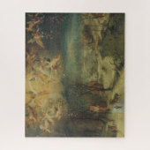 Winterlandschaft mit Dörfern Ansammlung Holz Puzzle (Vertikal)