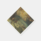 Winterlandschaft mit Dörfern Ansammlung Holz Serviette (Ecke)