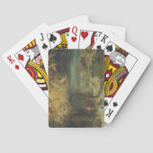 Winterlandschaft mit Dörfern Ansammlung Holz Spielkarten (Rückseite)