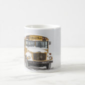 Winterlandschaft mit einem gelben Schulbus Kaffeetasse (Mittel)