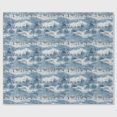 Winterlandschaft mit einer schneebedeckten Landsch Geschenkpapier (Flach)