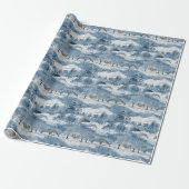 Winterlandschaft mit einer schneebedeckten Landsch Geschenkpapier (Ungerollt)