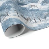 Winterlandschaft mit einer schneebedeckten Landsch Geschenkpapier (Rolleneckpunkt)