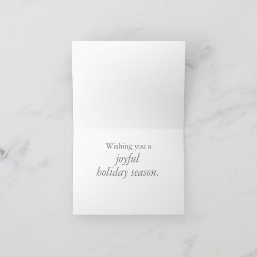 Winterlandschaft mit einer Weihnachtskarte Karte (Innenseite)