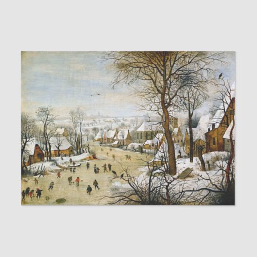 Winterlandschaft mit Eis-Skatern, Entdeckungsreise Seidenpapier (Vorderseite)