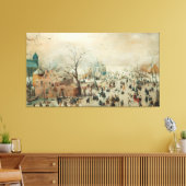 Winterlandschaft mit Eis-Skatern, Hendrick Averca Leinwanddruck (Insitu (Wohnzimmer))