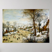 Winterlandschaft mit Eis-Skatern Poster (Vorne)