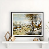 Winterlandschaft mit Eis-Skatern Poster
