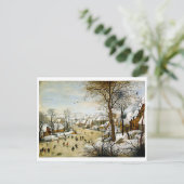 Winterlandschaft mit Eis-Skatern Postkarte (Stehend Vorderseite)