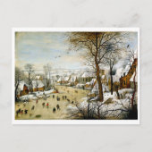 Winterlandschaft mit Eis-Skatern Postkarte (Vorderseite)