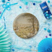 Winterlandschaft mit Eisfallen und Eisfallen Pappteller (Party)