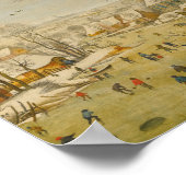 Winterlandschaft mit Eisfallen und Eisfallen Poster (Ecke)