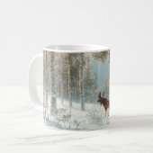 Winterlandschaft mit Elche Kaffeetasse (Vorderseite Links)
