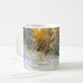 Winterlandschaft mit Fuchs im Niedergang Kaffeetasse (Vorderseite Links)