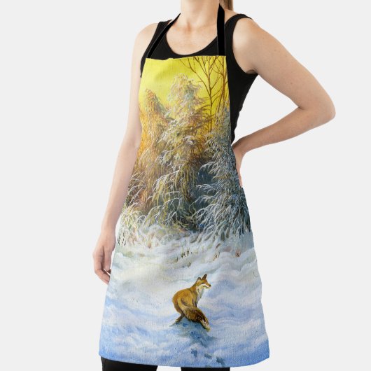 Winterlandschaft mit Fuchs im Niedergang Schürze (InSitu)