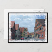 Winterlandschaft mit Häusern Postkarte (Vorne/Hinten)