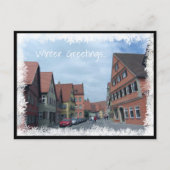 Winterlandschaft mit Häusern Postkarte (Vorderseite)