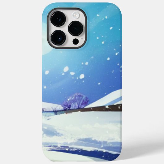 Winterlandschaft mit hellem Vollmond Case-Mate iPhone Hülle (Rückseite)