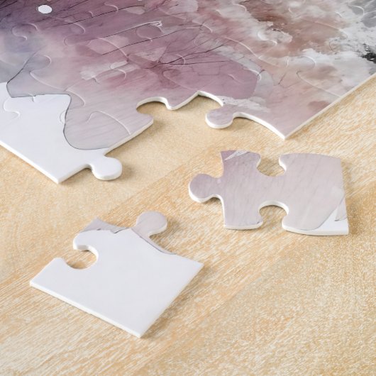 Winterlandschaft mit Hirsch Puzzle (Seite)